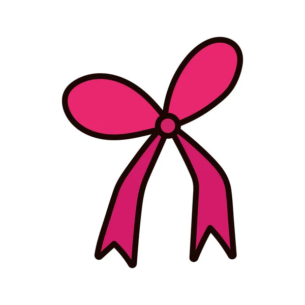 Gift bow decoration ornament icon — стоковый вектор