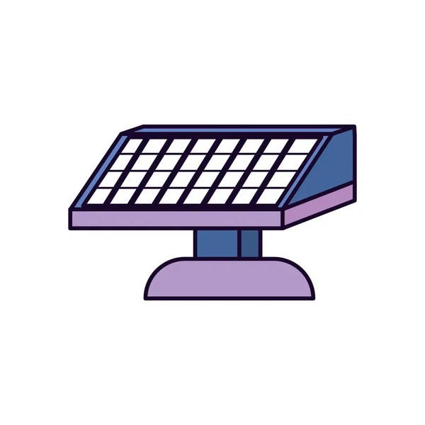 Ecología panel solar icono de energía alternativa — Vector de stock
