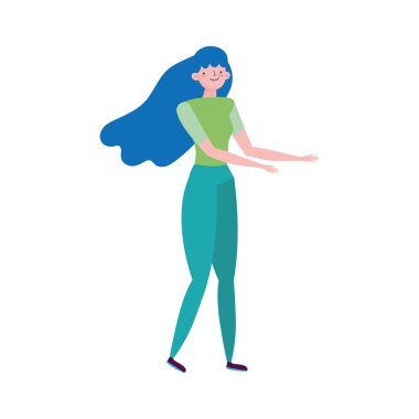 Günlük kıyafet giymiş genç bir kadın.