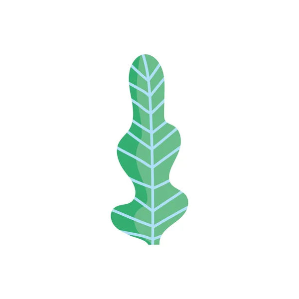 Verde folha folhagem natureza ecologia ícone — Vetor de Stock