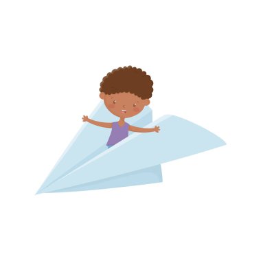 İzole çocuk çizgi film vektör tasarımı