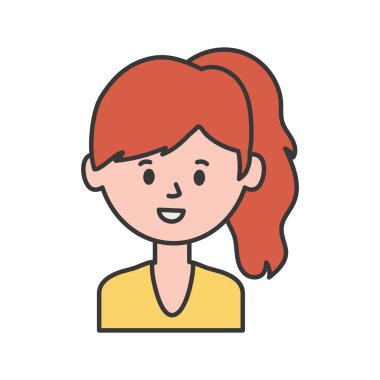 Avatar kadın kişi vektör tasarımı