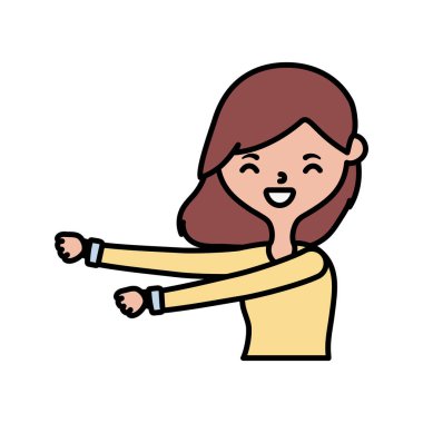 Avatar kadın kişi vektör tasarımı