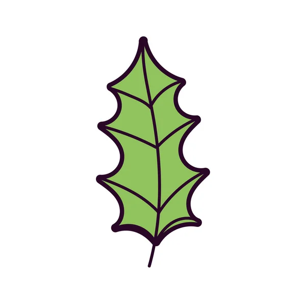 Leaf foliage nature icon on white background — Stok Vektör