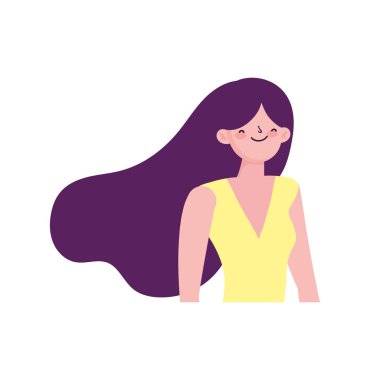 portrait young woman cartoon character