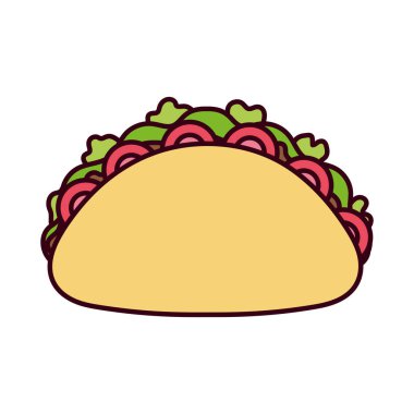 İzole Meksika taco vektör tasarımı