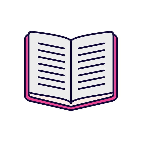 School education open book learning online — Vetor de Stock