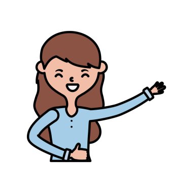 Avatar kadın kişi vektör tasarımı