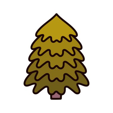 pine tree nature icon on white background