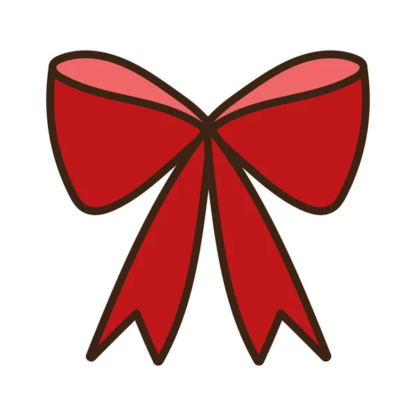 Gift bow decoration ornament icon thick line — Vetor de Stock