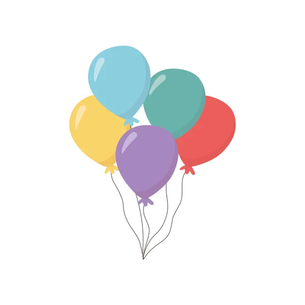 Diseño vectorial de iconos de globos aislados — Vector de stock