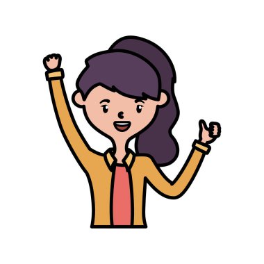 Avatar kadın kişi vektör tasarımı