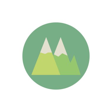 mountains green energy block icon