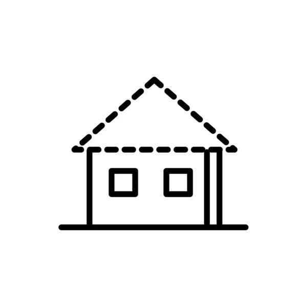 House construction architecture icon line style — Stockový vektor