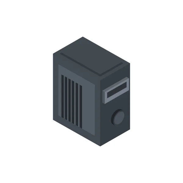 Tower technology hardware device computer isometric — Vector de stock