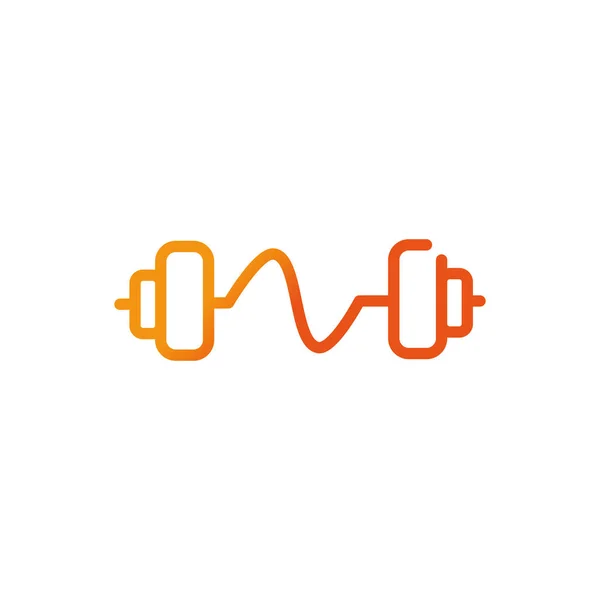 Bar curl weight sport fitness gradient line — Wektor stockowy