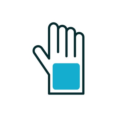 rubber glove equipment medical icon line fill