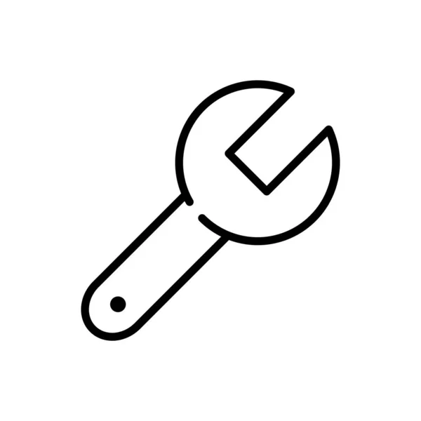 Wrench tool architecture icon line style — Vetor de Stock