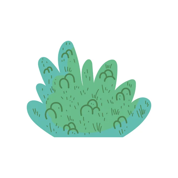 Bush foliage nature forest icon — 图库矢量图片