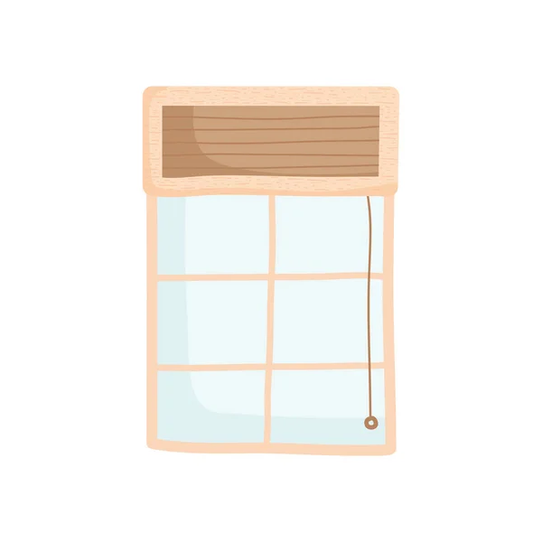 Window indoor house isolated icon — стоковый вектор