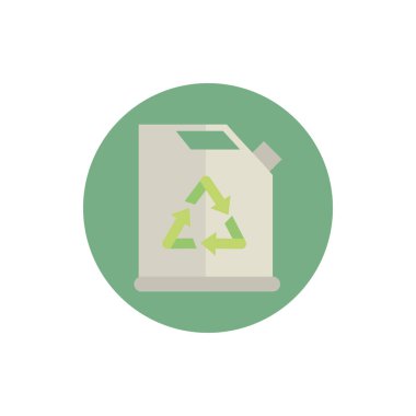 bio fuel canister green energy block icon