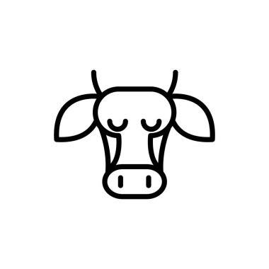 cow farm rural agriculture thick line