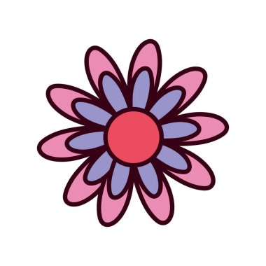 İzole çiçek süsleme vektör tasarımı