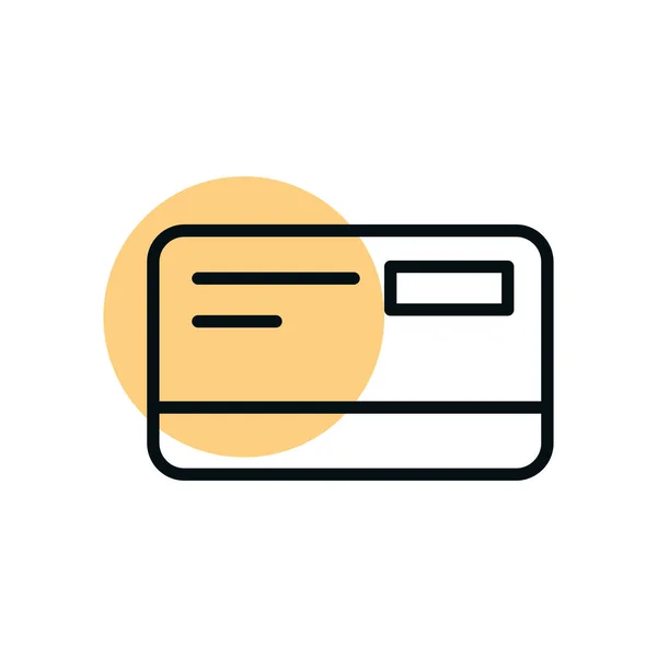 Bank card credit or debit shopping line style dot color — 스톡 벡터