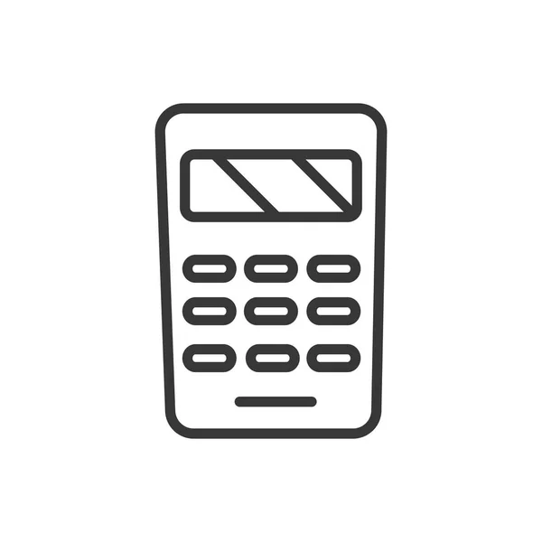 Calculator finance bank money icon thick line — Vector de stock