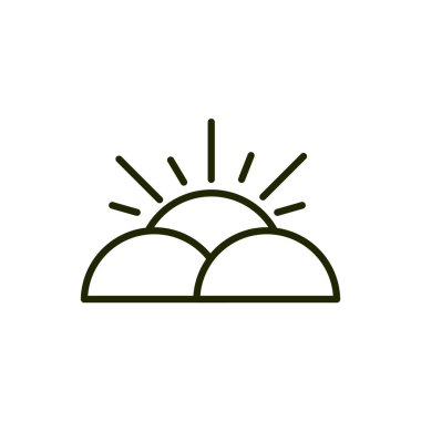 sun weather environment ecology line and fill