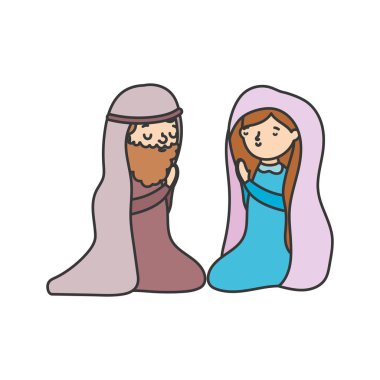 Dua eden Mary ve Joseph İsa 'nın doğumu, mutlu noeller.