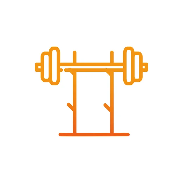 Dumbbell equipment fitness gradient line — Image vectorielle