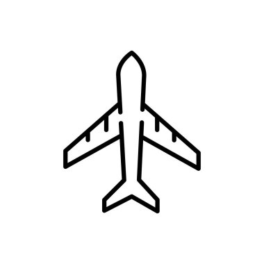 Uçak taşımacılığı turizmi kalın çizgi üzerinde seyahat eder