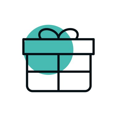 Yay alışveriş çizgisi biçimli hediye kutusu nokta rengi