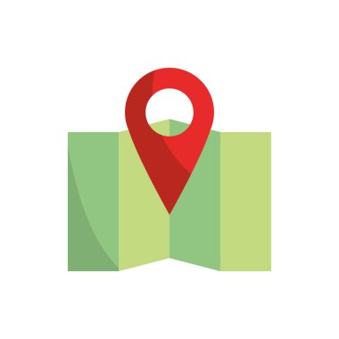 pointer gps folded map and navigation