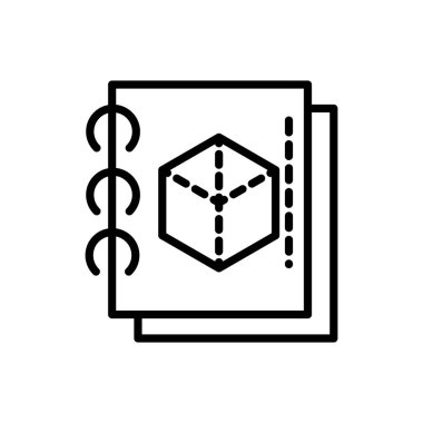 Broşür modelleme planı mimari simge çizgisi biçimi