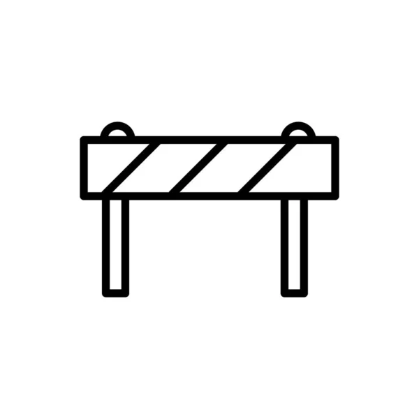 Barrier equipment architecture icon line style — Stok Vektör