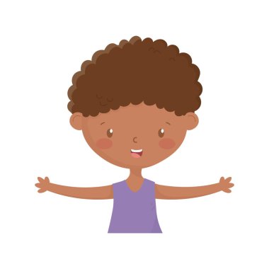 İzole çocuk çizgi film vektör tasarımı