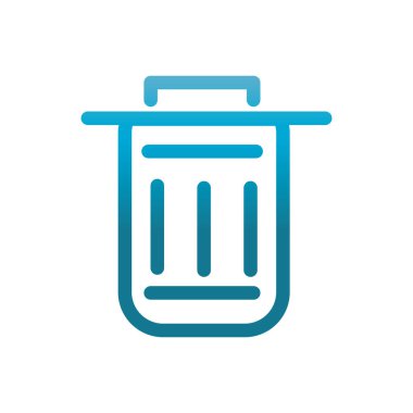 çöp kutusu kullanıcı arayüzü mavi gradyan