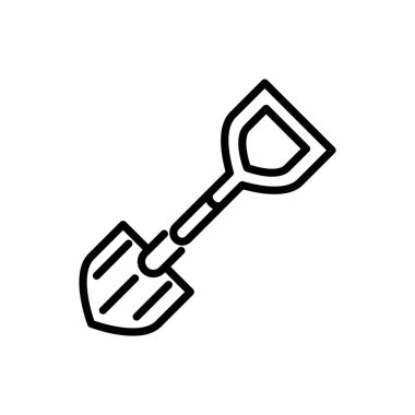 Kürek aleti kırsal tarım kalın çizgi