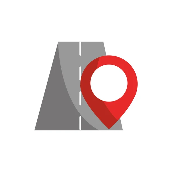 道路ポインタのGPS地図とナビゲーションの場所 — ストックベクタ