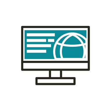 bilgisayar dünyası web geliştirme simgesi satırı ve doldur