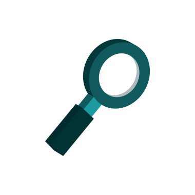 Büyütme cam analiz simgesi izometrik