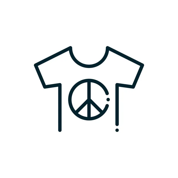 T-shirt pour la paix et les droits de l'homme — Image vectorielle