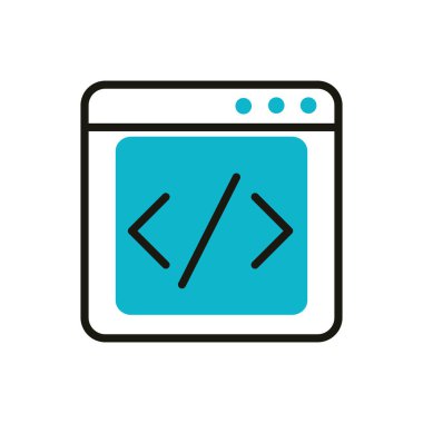 Web sitesi kodlama sosyal medya simgesi satırı ve doldur