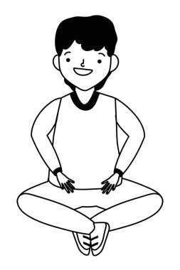 İzole adam tasarım vektör illüstrasyon