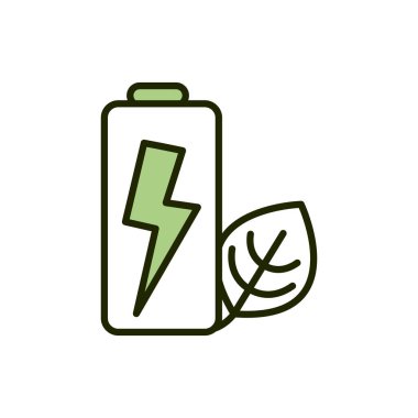 Enerji pili güç ekoloji hattı ve doldur