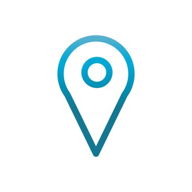 gps navigasyon pin kullanıcı arayüzü mavi gradyan