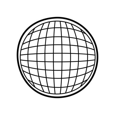 İzole edilmiş disko küre vektör tasarımı