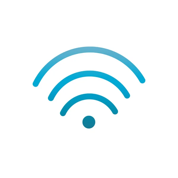 Internet Wi-Fi interface de usuário gradiente azul — Vetor de Stock